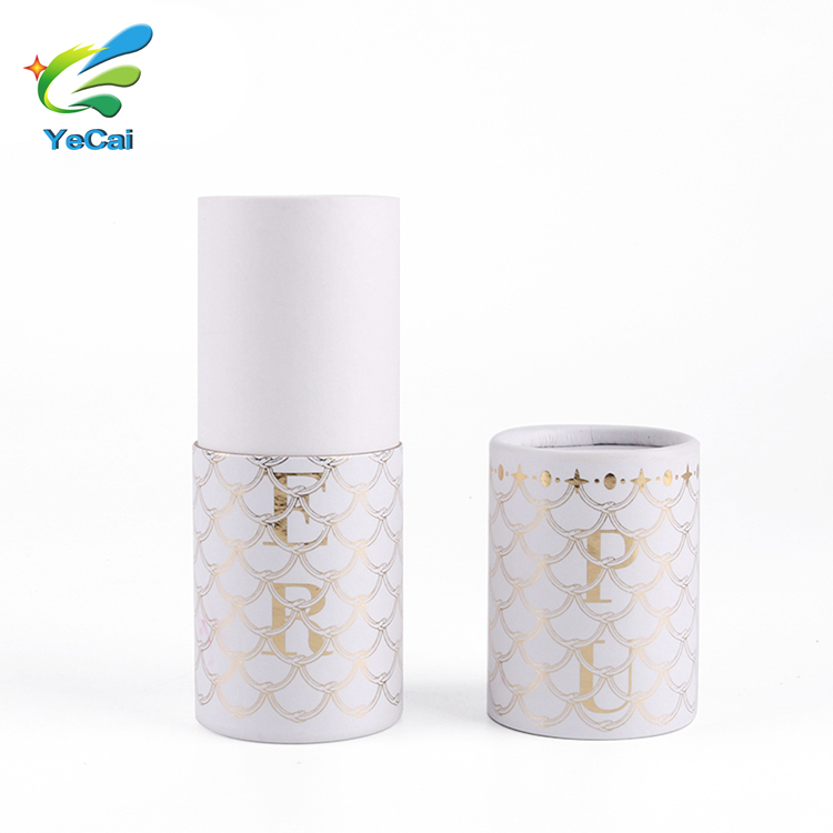 Custom printed cardboard tube round perfume packaging box cosmetics paper tube