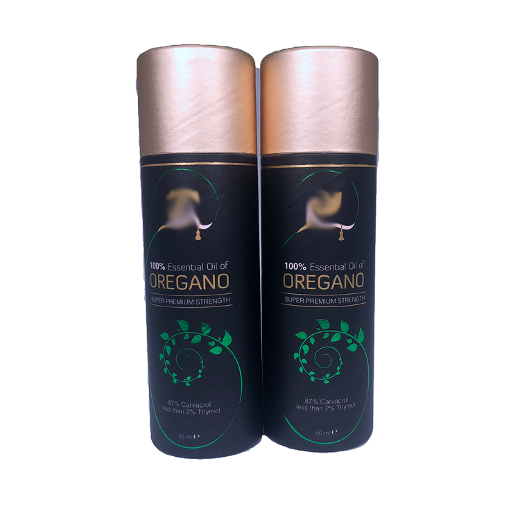New product recycled black paper tube packaging with Gold logo