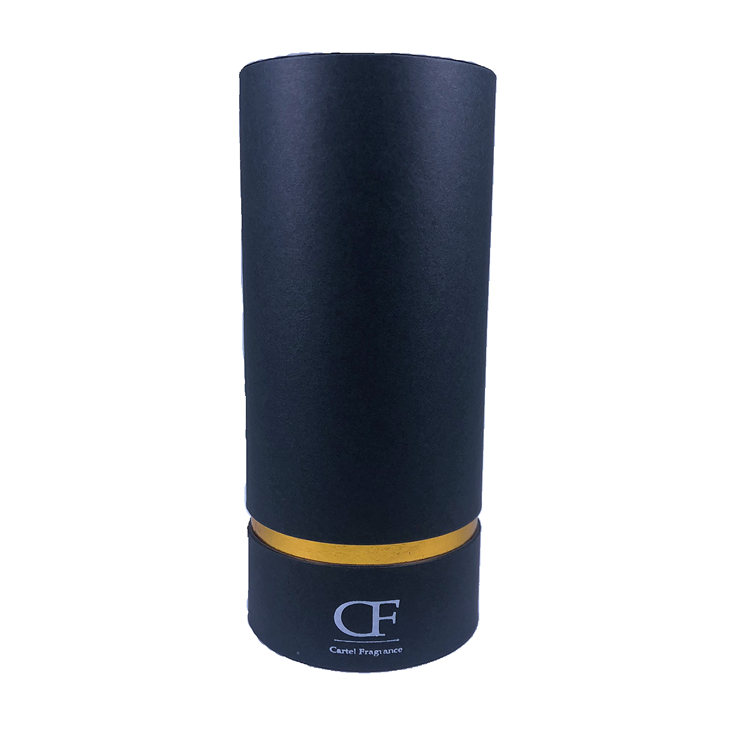 Custom black color printed packaging round kraft paper tube