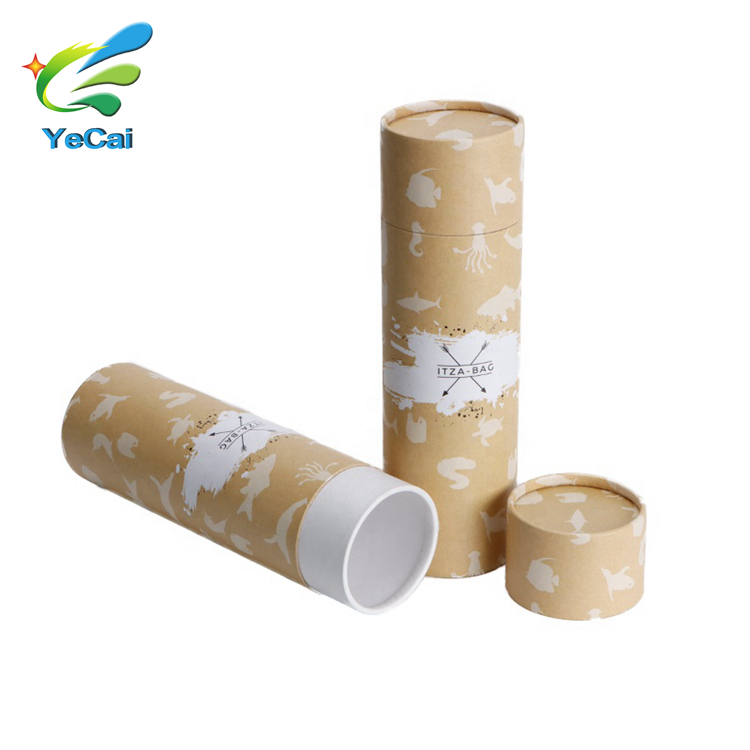 round kraft paper box/ cylinder craft paper round kraft paper tube packaging 