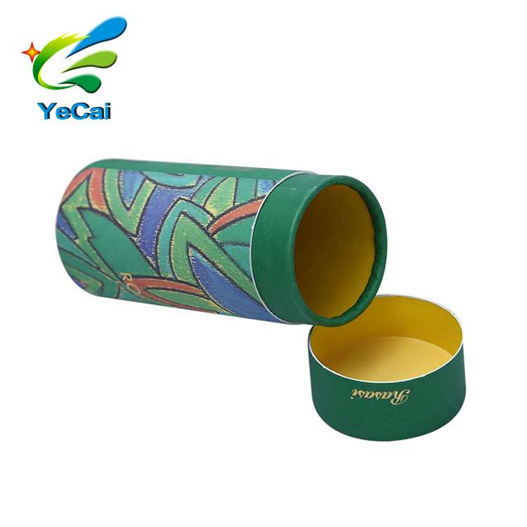 paper tube packaging custom printed kraft craft paper round product storage carton tea hat box gift packaging wholesale