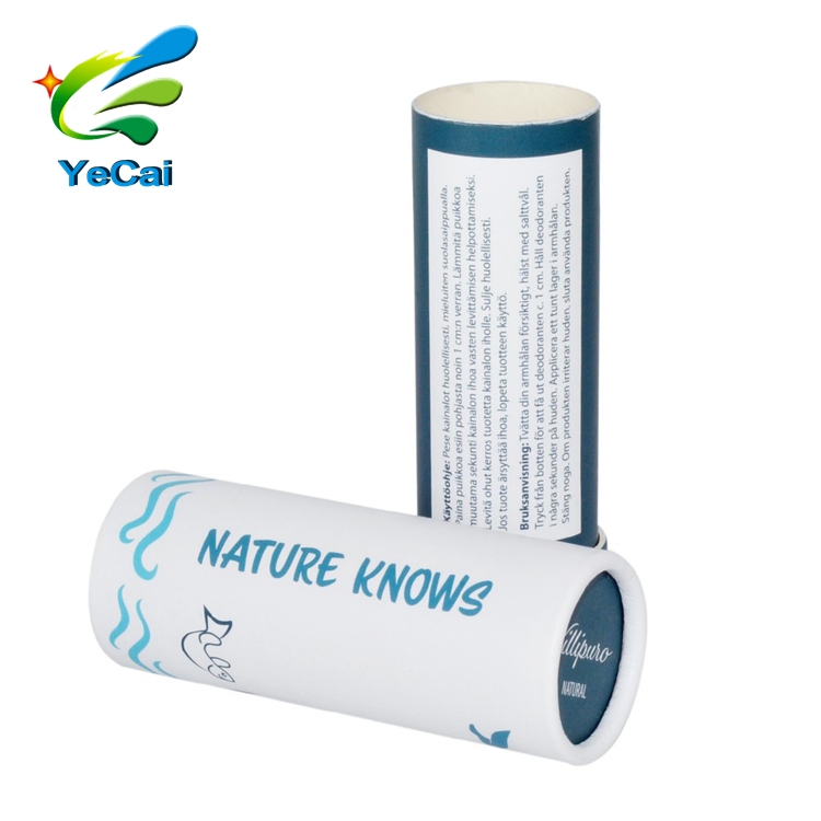 custom printed sunscreen stick cardboard container deodorant push up paper tubes