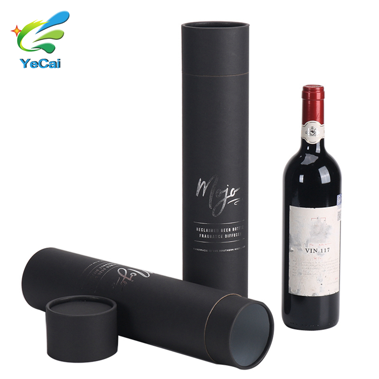 custom size wine bottle packing paper cylinder box cardboard tube packaging for mugs