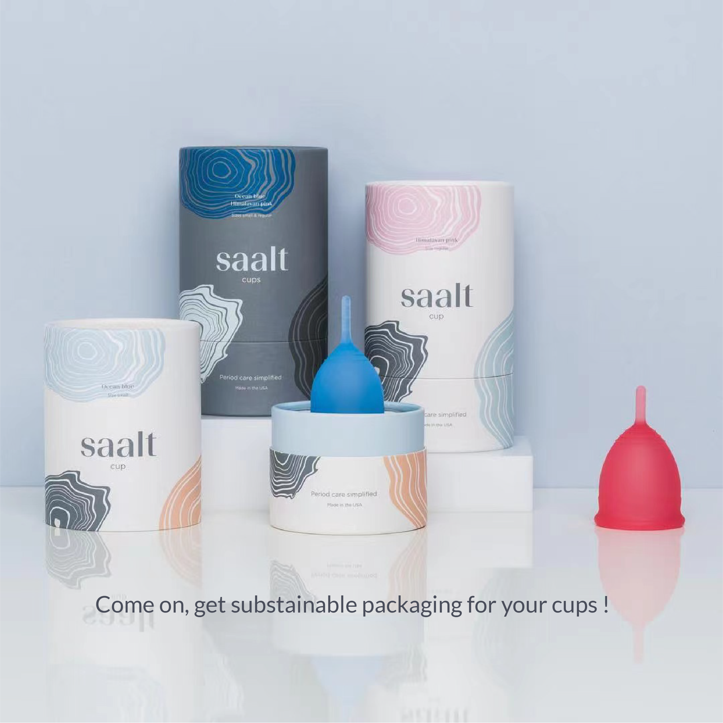 sustainable paper tube for menstrual cups packaging