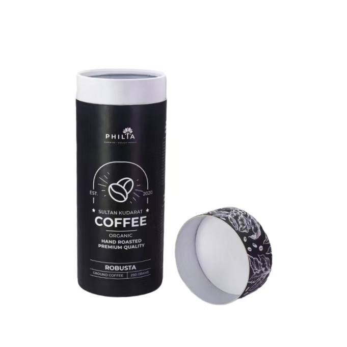 coffee canister cacao powder paper tube airtight cocoa packaging box