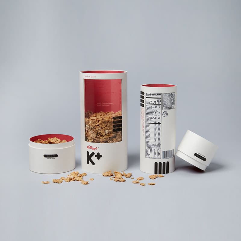 recyclable popcorn buckets nuts paper tube box packaging for corn flakes