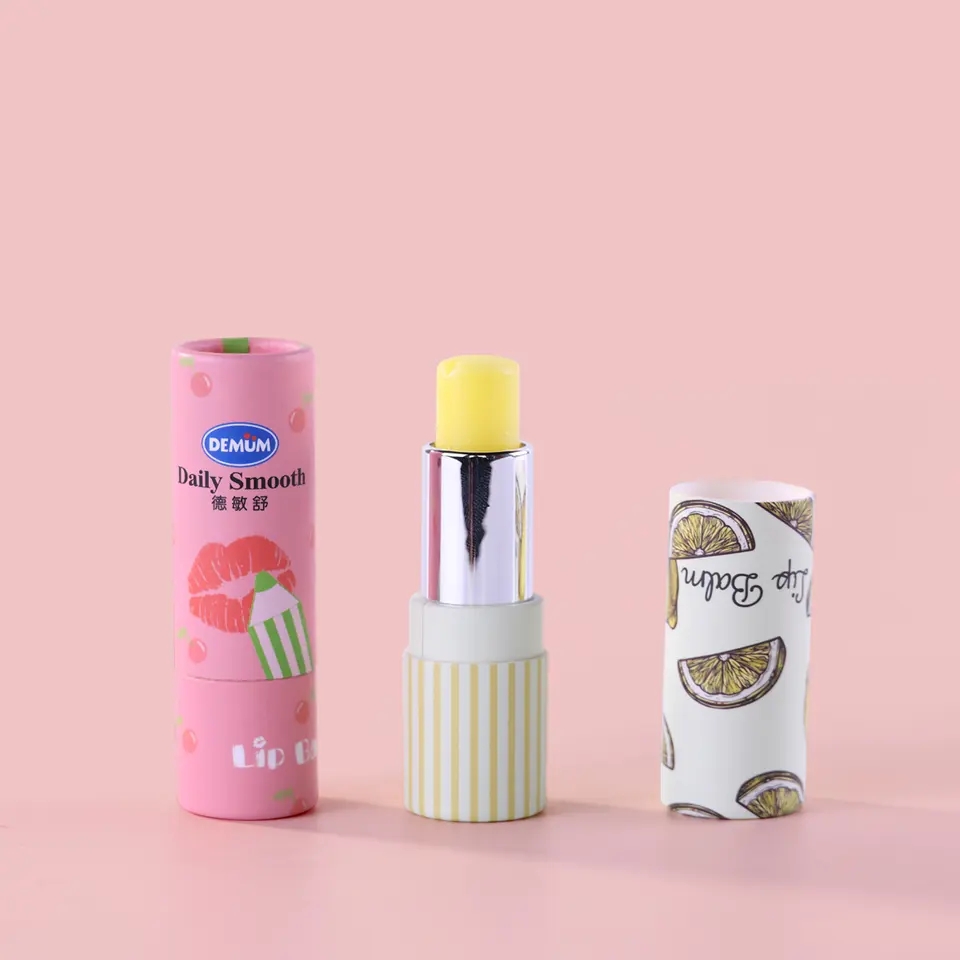 Cardboard container round gift art paper tube for cosmetic lipstick packaging