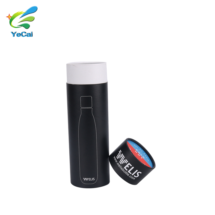 Black Craft paper Cosmetic packaging paper tube,different logo printed Cardboard package tubes