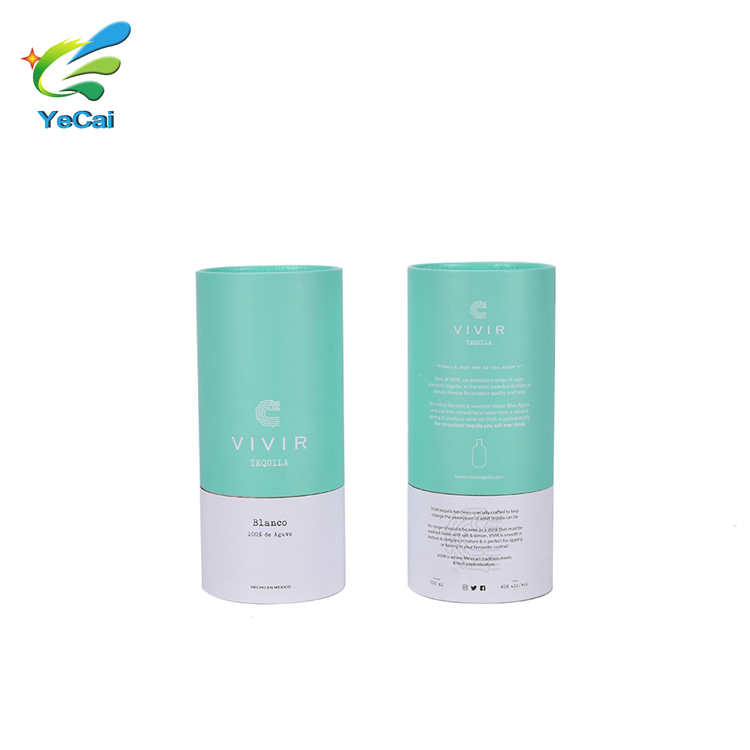 Custom Recycled Printed Cosmetic Paper Tube Box Packaging With Logo Printing 