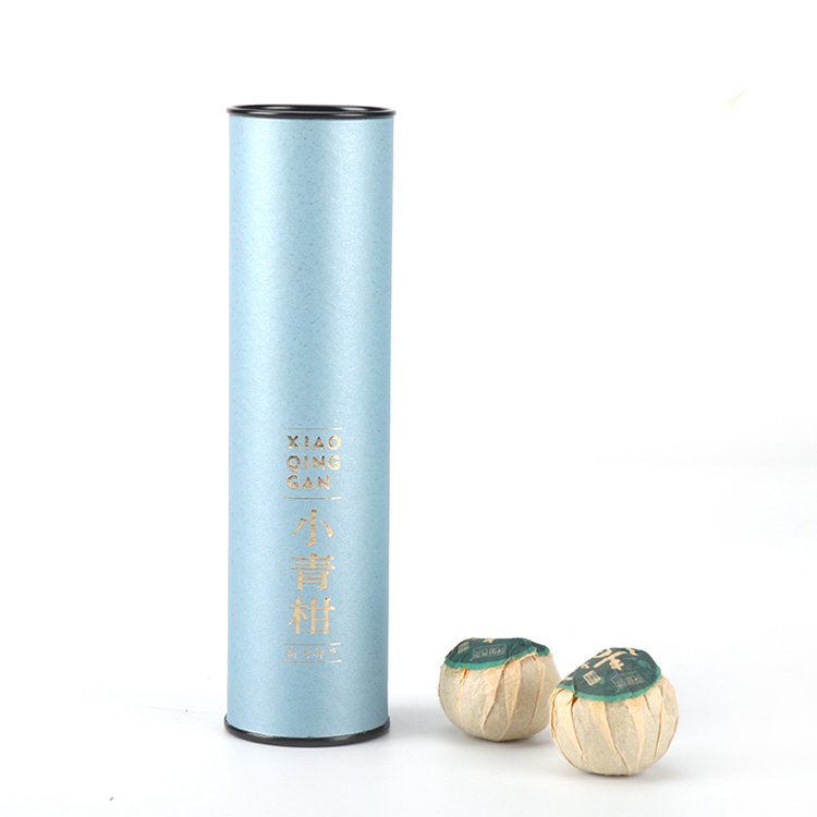 cylinder tall round box tea gift packaging cardboard box/cylindrical shape paper tea box 