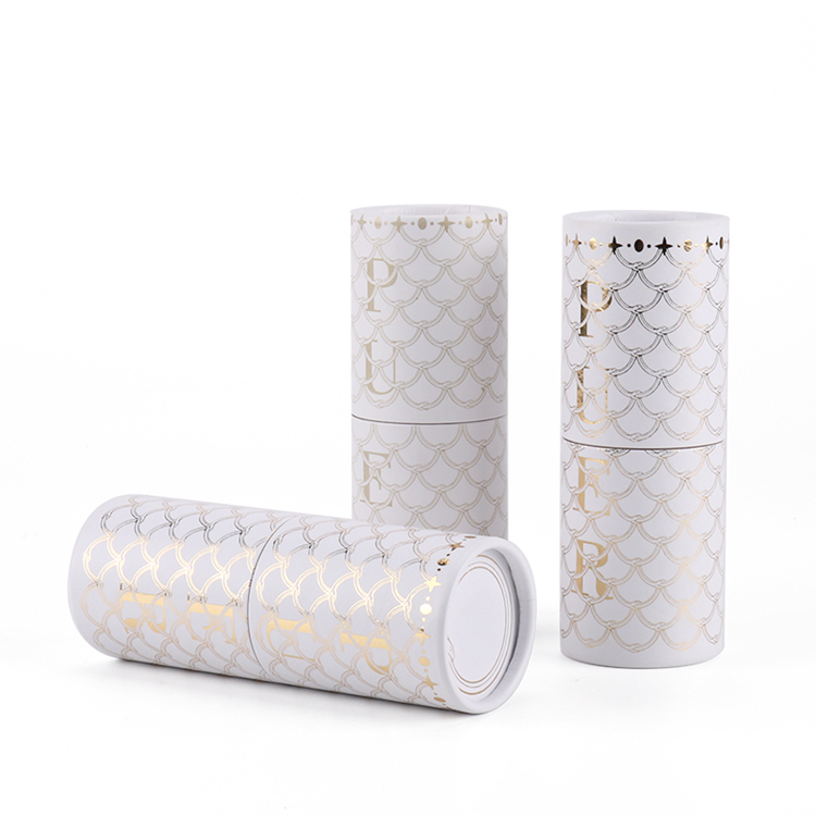 Custom printed cardboard tube round perfume packaging box cosmetics paper tube