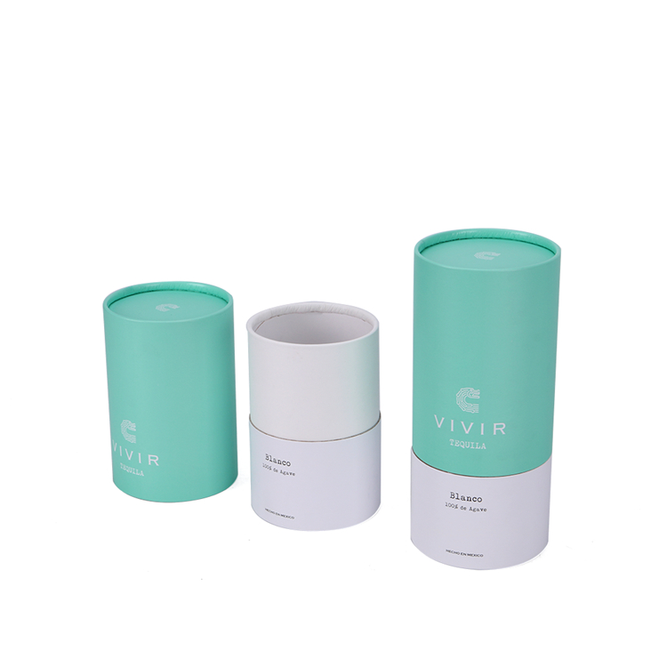 Custom Recycled Printed Cosmetic Paper Tube Box Packaging With Logo Printing 