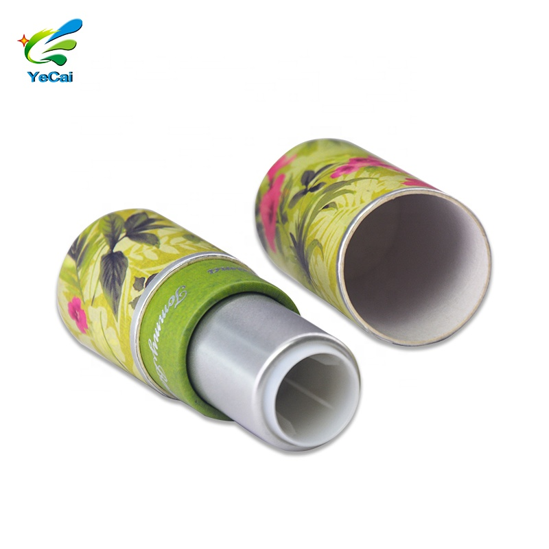 biodegradable empty cardboard lip balm tube kraft paper cosmetic lipstick tube