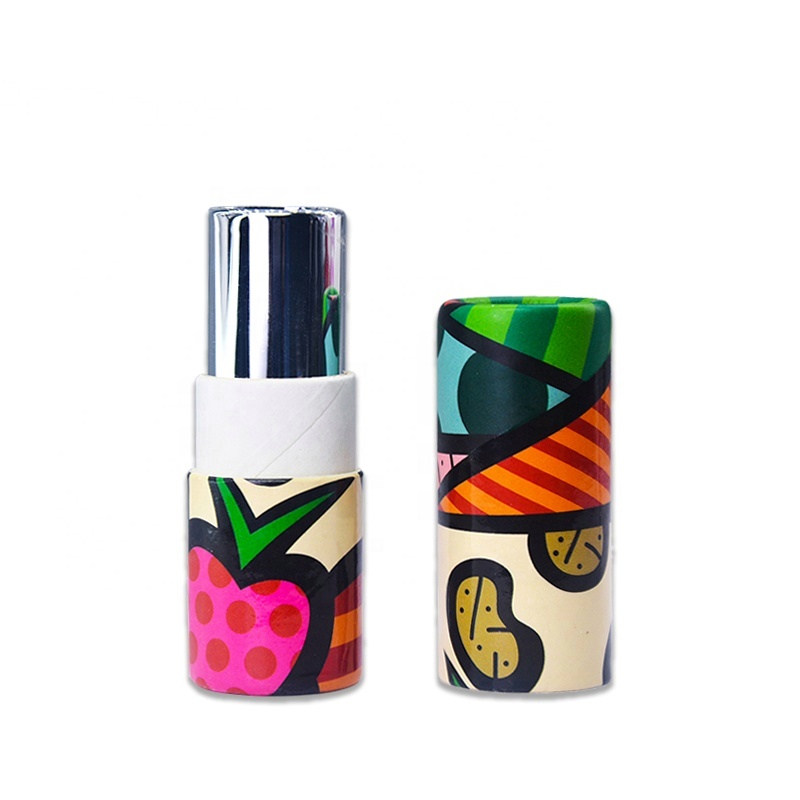 DIY cartoon lip balm refillable empty tube container high grade paper listick tube packaging