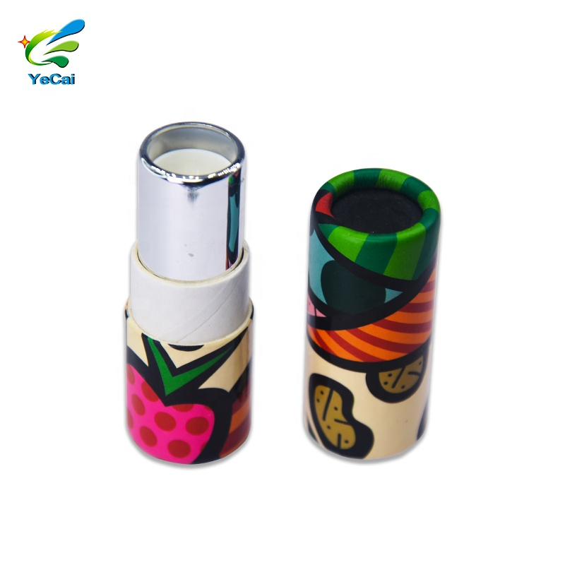DIY cartoon lip balm refillable empty tube container high grade paper listick tube packaging